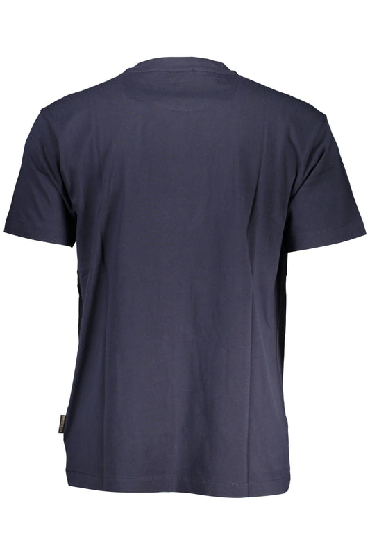 Blue Cotton Men T-Shirt