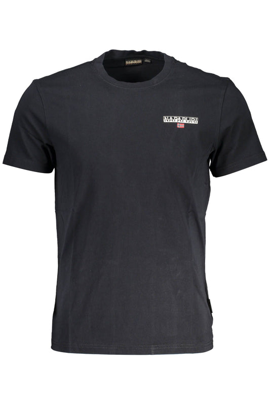 Black Cotton Men T-Shirt