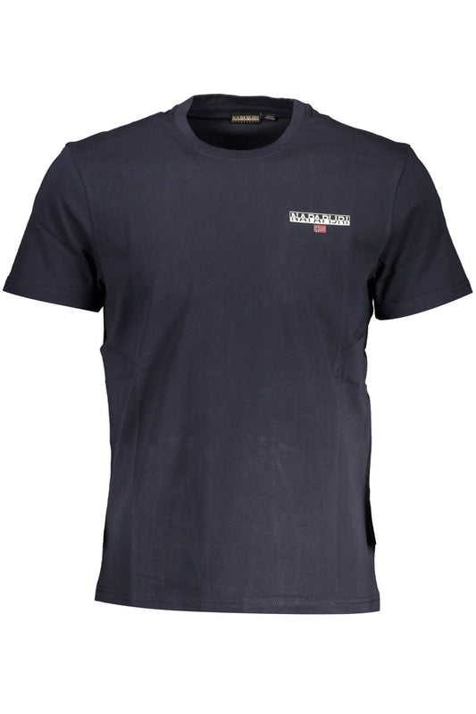 Blue Cotton Men T-Shirt