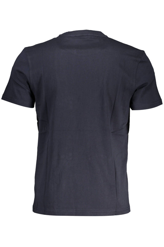 Blue Cotton Men T-Shirt
