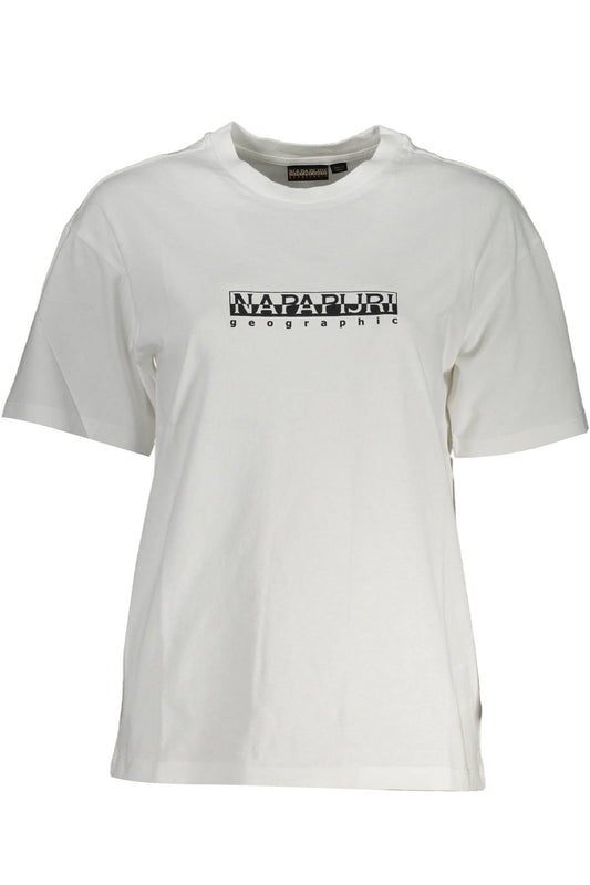 White Cotton Women T-Shirt