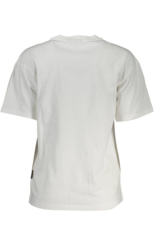 White Cotton Women T-Shirt