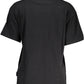 Black Cotton Women T-Shirt