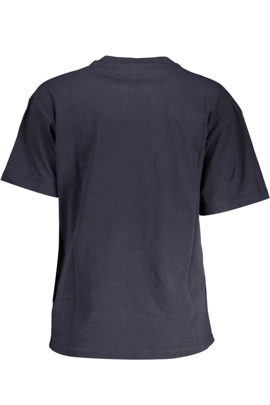 Blue Cotton Women T-Shirt