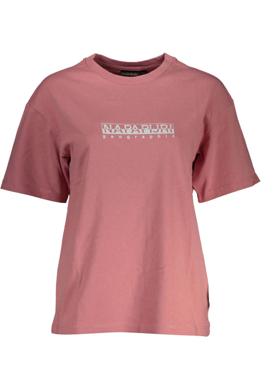Pink Cotton Women T-Shirt