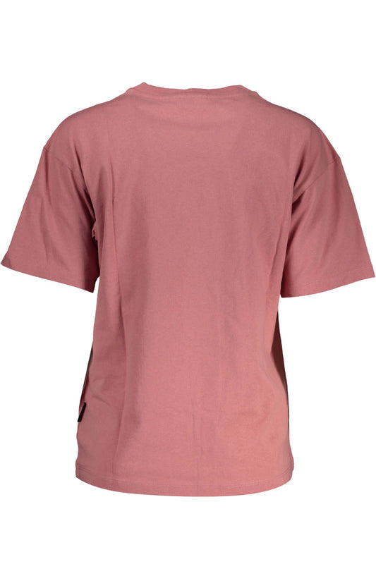 Pink Cotton Women T-Shirt