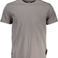 Gray Cotton Men T-Shirt
