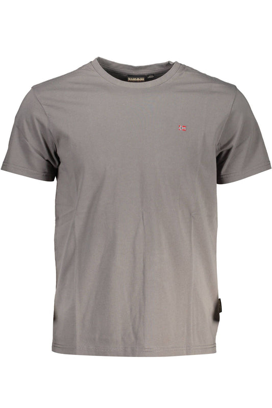 Gray Cotton Men T-Shirt