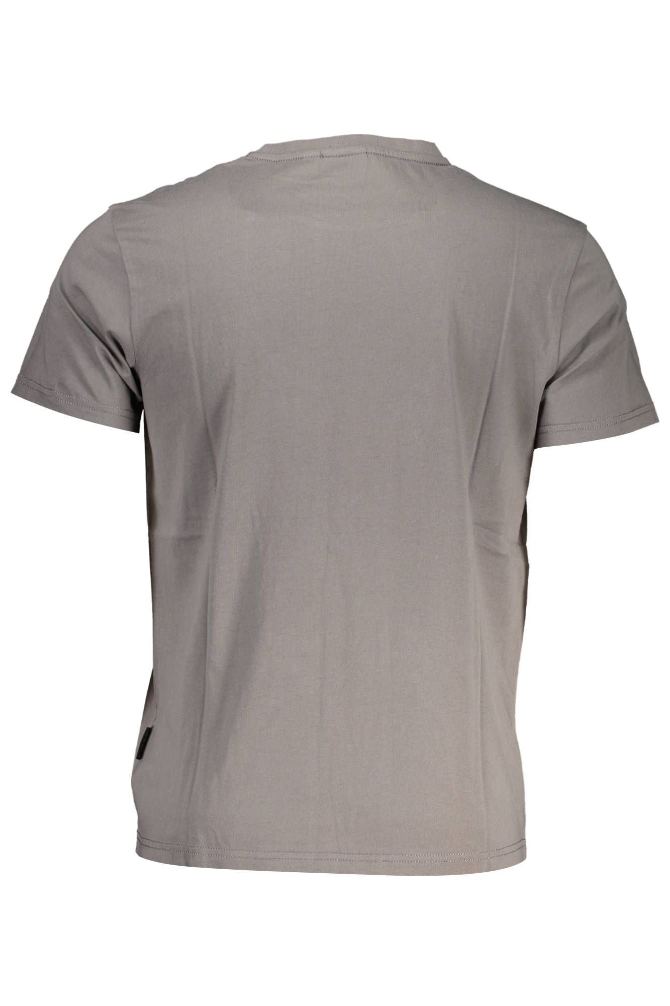 Gray Cotton Men T-Shirt