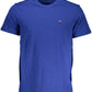 Blue Cotton Men T-Shirt