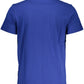 Blue Cotton Men T-Shirt