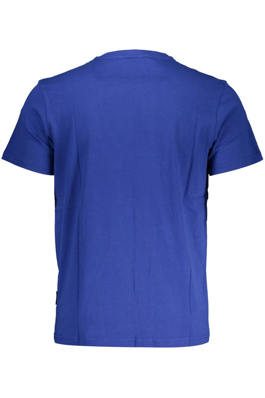Blue Cotton Men T-Shirt