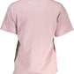 Pink Cotton Women T-Shirt