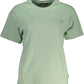 Green Cotton Women T-Shirt