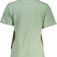 Green Cotton Women T-Shirt