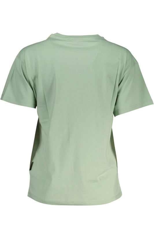 Green Cotton Women T-Shirt