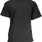 Black Cotton Women T-Shirt