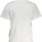 White Cotton Women T-Shirt