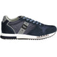 Blue Polyester Men Sneaker
