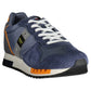 Blue Polyester Men Sneaker