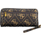 Brown Polyurethane Women Wallet