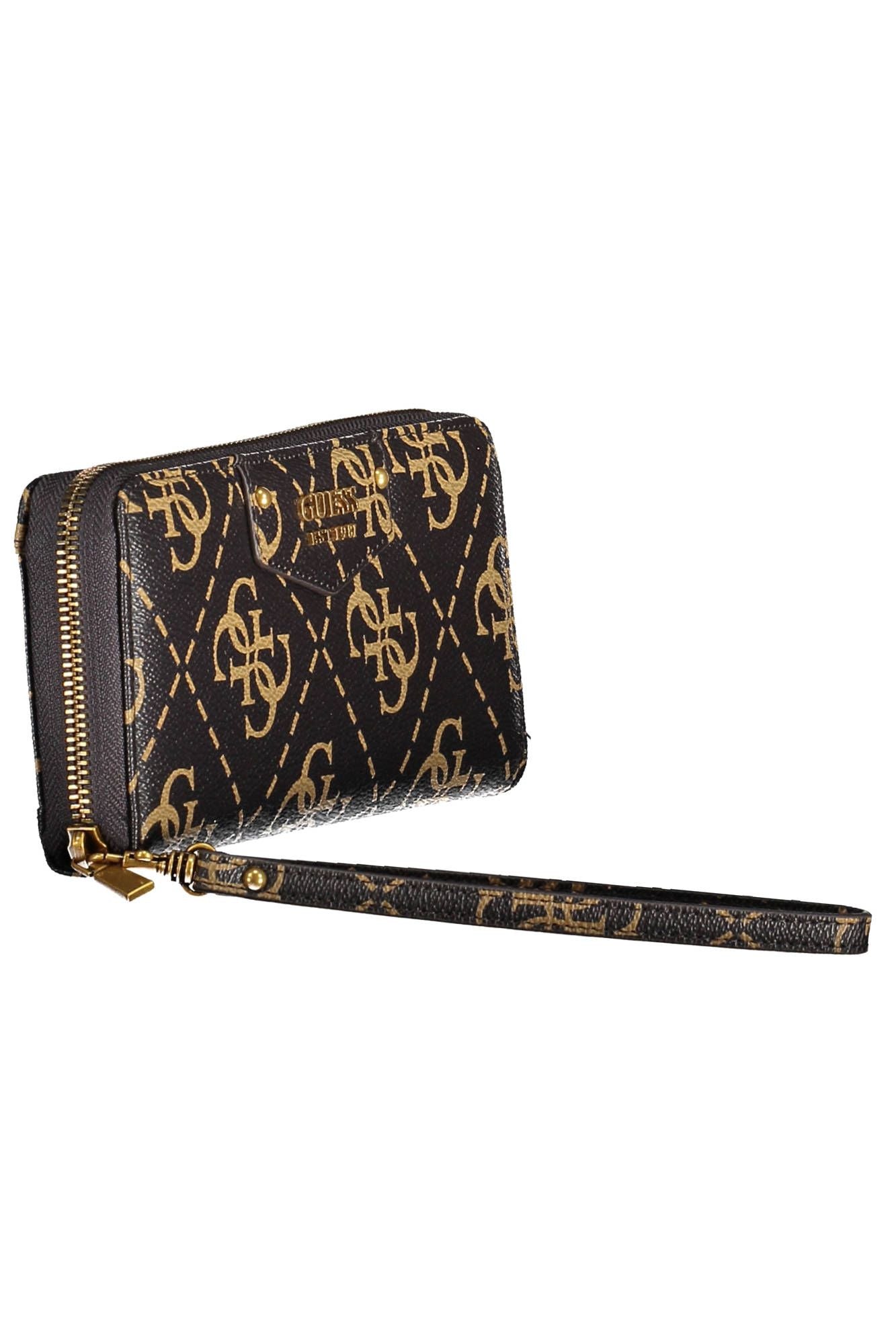 Brown Polyurethane Women Wallet