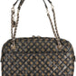 Brown Polyurethane Women Handbag
