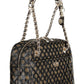 Brown Polyurethane Women Handbag