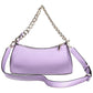 Purple Polyurethane Women Handbag
