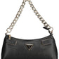 Black Polyurethane Women Handbag