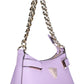 Purple Polyurethane Women Handbag