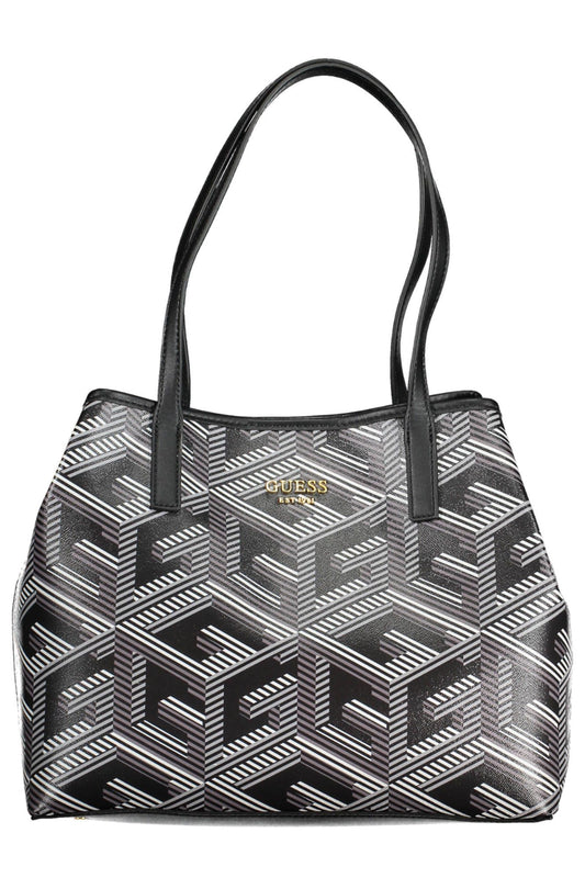 Black Polyethylene Women Handbag