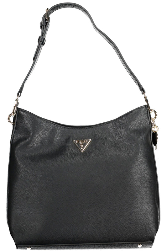 Black Polyethylene Women Handbag