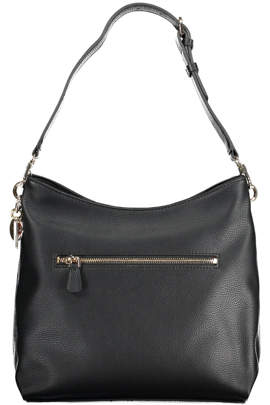 Black Polyethylene Women Handbag