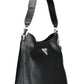 Black Polyethylene Women Handbag