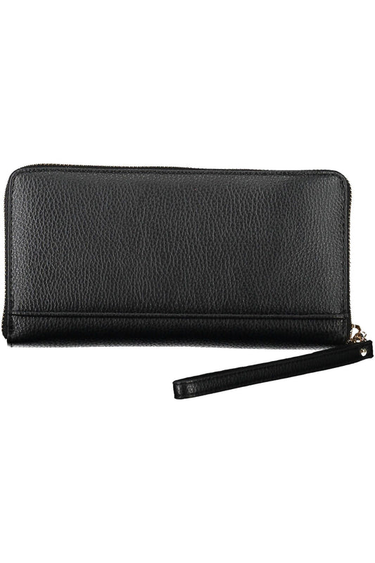 Black Polyurethane Women Wallet