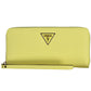Yellow Polyurethane Women Wallet