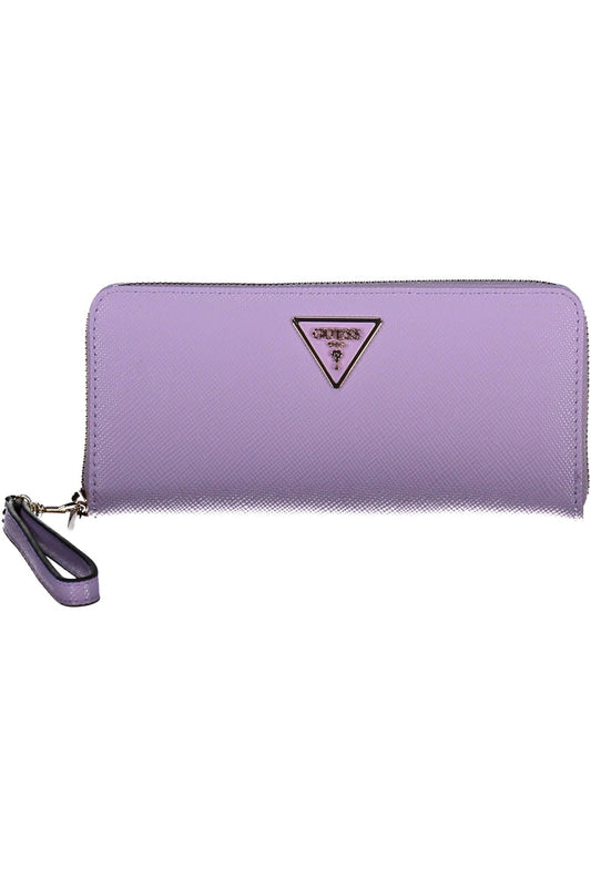 Purple Polyurethane Women Wallet