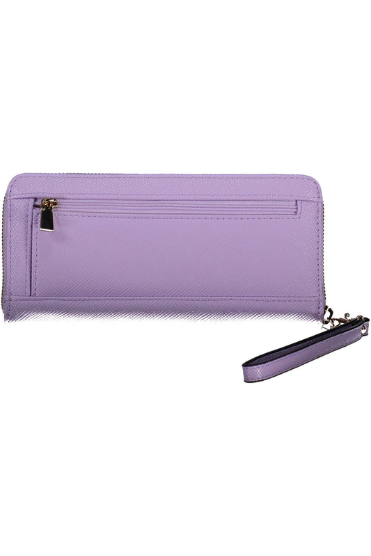 Purple Polyurethane Women Wallet