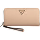 Pink Polyurethane Women Wallet