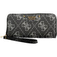 Black Polyurethane Women Wallet