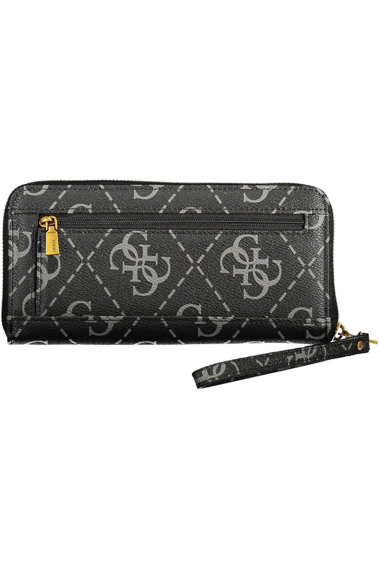 Black Polyurethane Women Wallet