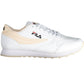 White Polyurethane Women Sneaker
