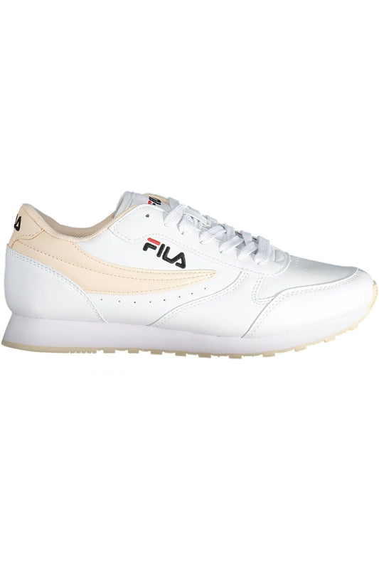 White Polyurethane Women Sneaker