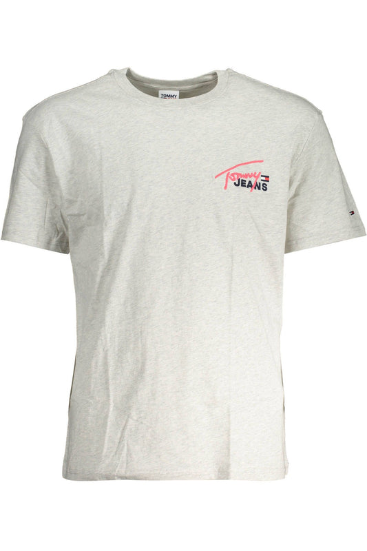 Gray Cotton Men T-Shirt