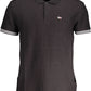 Black Cotton Men Polo Shirt