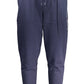 Blue Cotton Men Sporty Pant