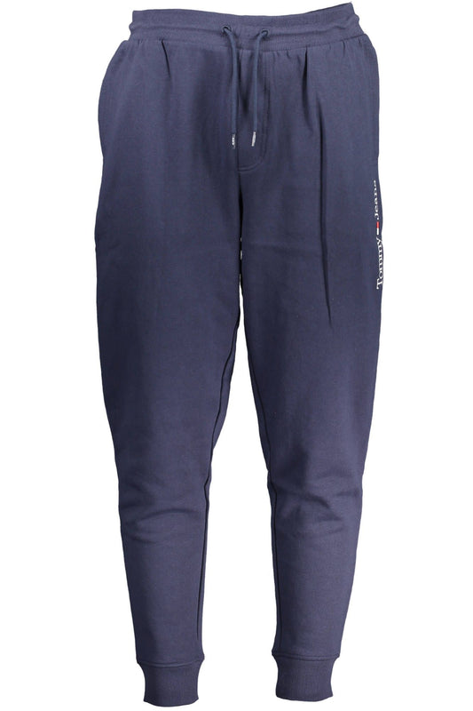 Blue Cotton Men Sporty Pant