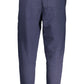 Blue Cotton Men Sporty Pant