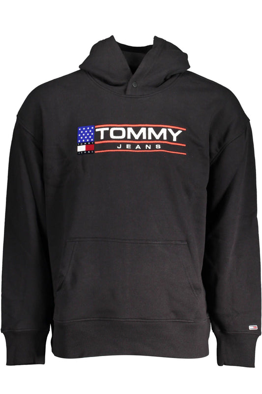 Black Cotton Men Sweater